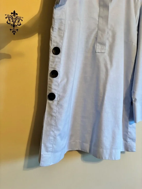 Chicos tunic blouse no iron baby blue size medium Chicos 1 - Picture 4 of 8